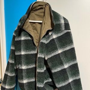 Vintage Woolrich Fleece Coat Womens lined YKK Zipper Excellent Condition